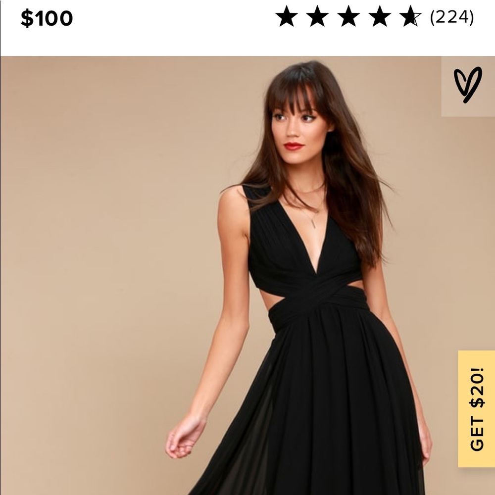Vivid Imagination Black Cutout Maxi Dress